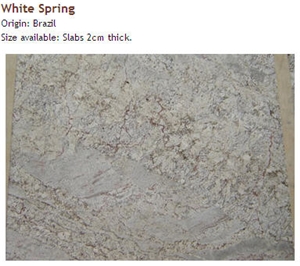 White Spring Granite Slabs & Tiles, Brazil White Granite