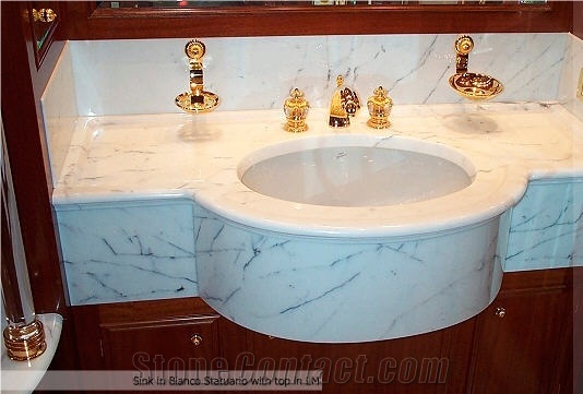 Sink in Bianco Statuario with Top in LM