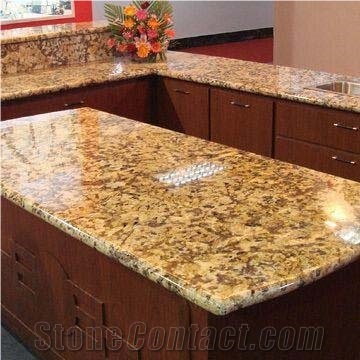 Giallo Fiorito Granite Countertops, Yellow Granite Countertops