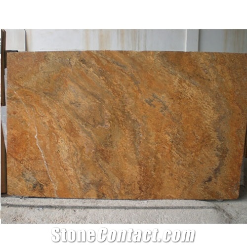 Giallo Travertine Slabs, Turkey Yellow Travertine