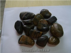 Black with Striped Natural Pebble