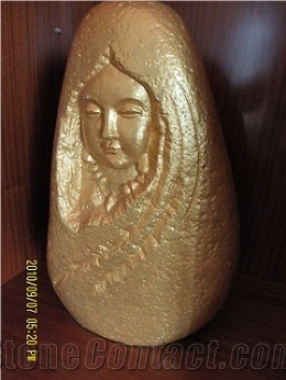 Gold Stone Carving (Stone Sculpture)