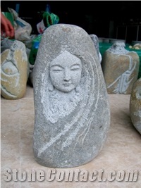 Stone Carving (Stone Sculpture), Grey Granite Sculpture