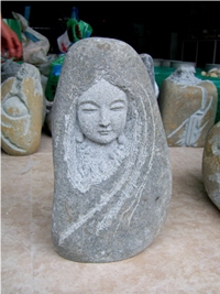 Stone Carving (Stone Sculpture), Grey Granite Sculpture