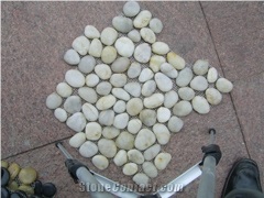 White Pebble with Net (Pebble Mosaic / Paving Ston