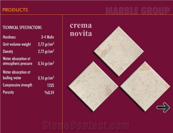 Crema Novita Marble Slabs & Tiles, Turkey Beige Marble