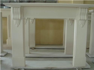 White Marble Fireplace Mantel