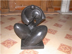 Black Granite Abstract Sculpture