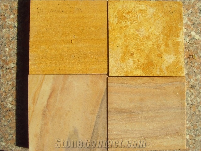 Indian Sandstone Slabs & Tiles, India Yellow Sandstone