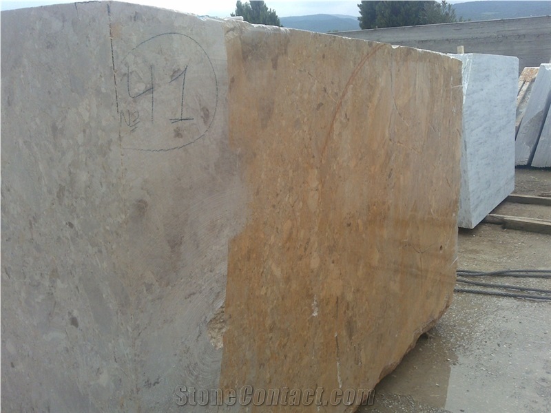 Carnis (Karnazeiko) Beige Marble Block, Greece Beige Marble