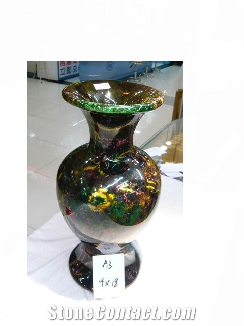 Multi-Color Jade Vase