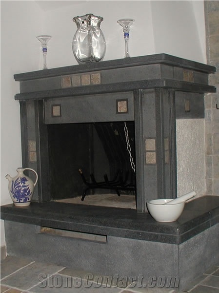 Pietra Serena Grey Sandstone Fireplace