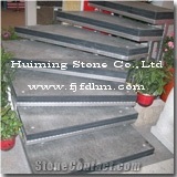 Absolute Black Polished Granite Stairs
