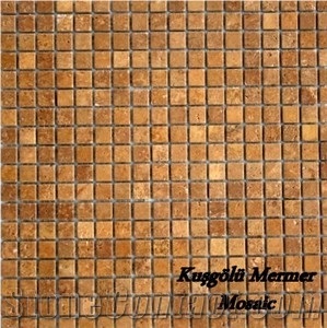 Gold Travertine Mosaic K14, Yellow Travertine Mosaic