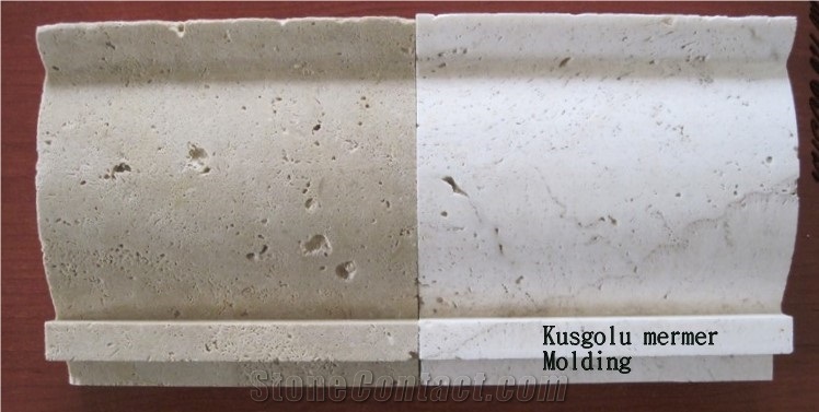 Ivory Travertine Tumbled Molding K7