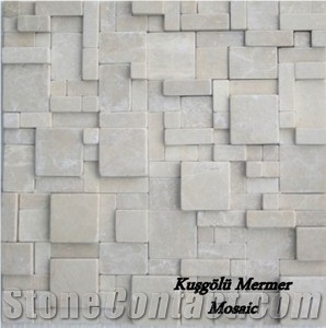 Silver White Marble Mosaic K23