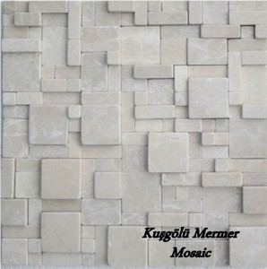 Silver White Marble Mosaic K23
