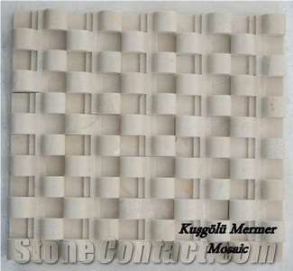 White Marble Mosaic K22, Wicker, Radus