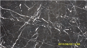 China Nero Marquina Polished Marble Slabs,Machine Cutting Tiles, China Black Marble Panel for Floor Covering