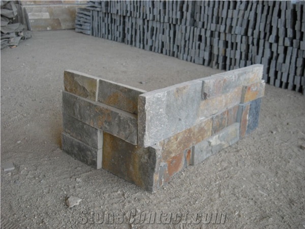 China Rust Slate Corner Stone
