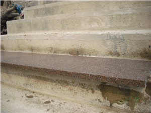 G354 Red Granite Stairs