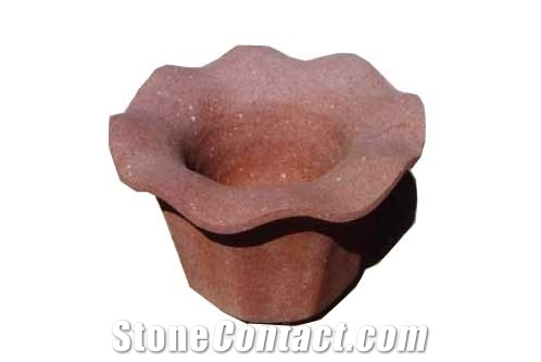 Red Sandstone Flower Pots