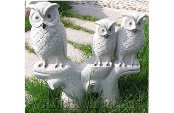 White Granite Animal Sculptures