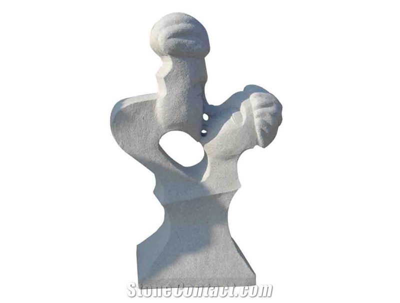 White Marble Abstract Statue