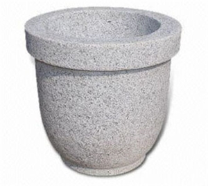 Sesame White Grey Granite Flower Pots