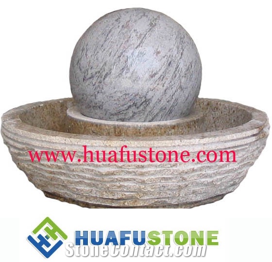 White Granite Fountain Balls