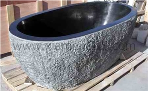 Shanxi Black Granite Stone Bath Tub