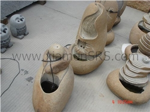 Yellow Granite Water Feature