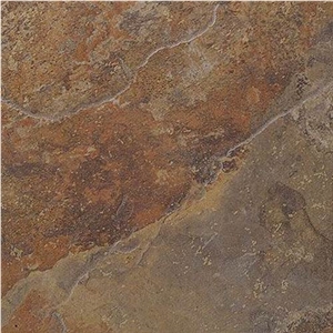 Copper Slate Slabs & Tiles, India Brown Slate