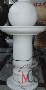 White Marble Water Fountain Ball