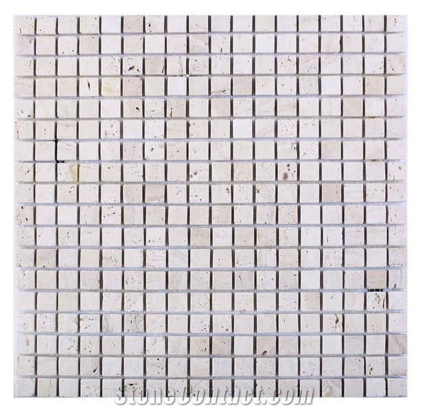 White Travertine Mosaic (N1.15-11-M)
