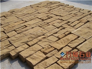 China Yellow Sandstone Wall Stone