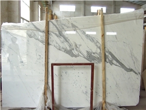 Statuario Marble Slabs, Italy White Marble