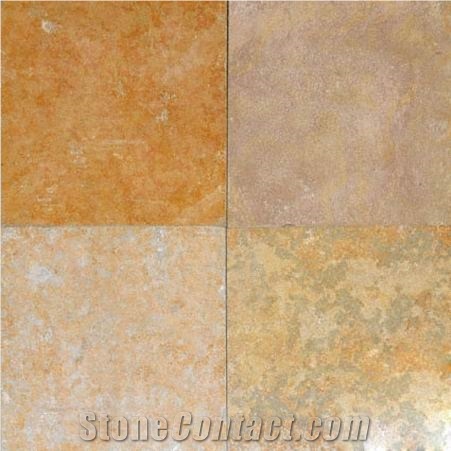 Ibri Gold Limestone Slabs & Tiles, India Yellow Limestone
