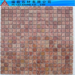 Red Marble Floor Mosaic