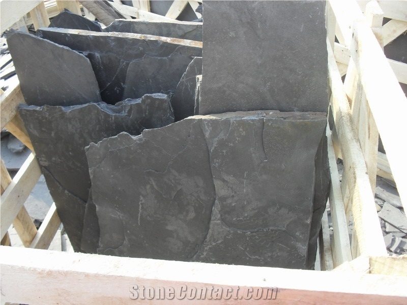 Dark Gray Slate Slabs & Tiles, China Grey Slate
