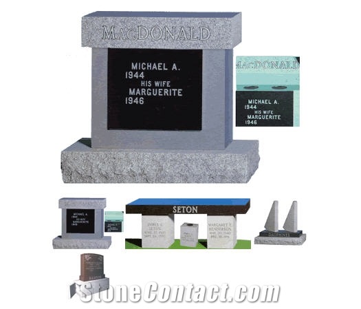Grey Granite Cremation Designs
