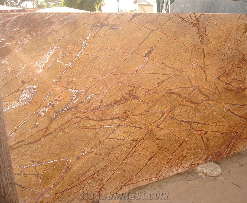 Rainforest Gold Marble Slab, India Brown Marble