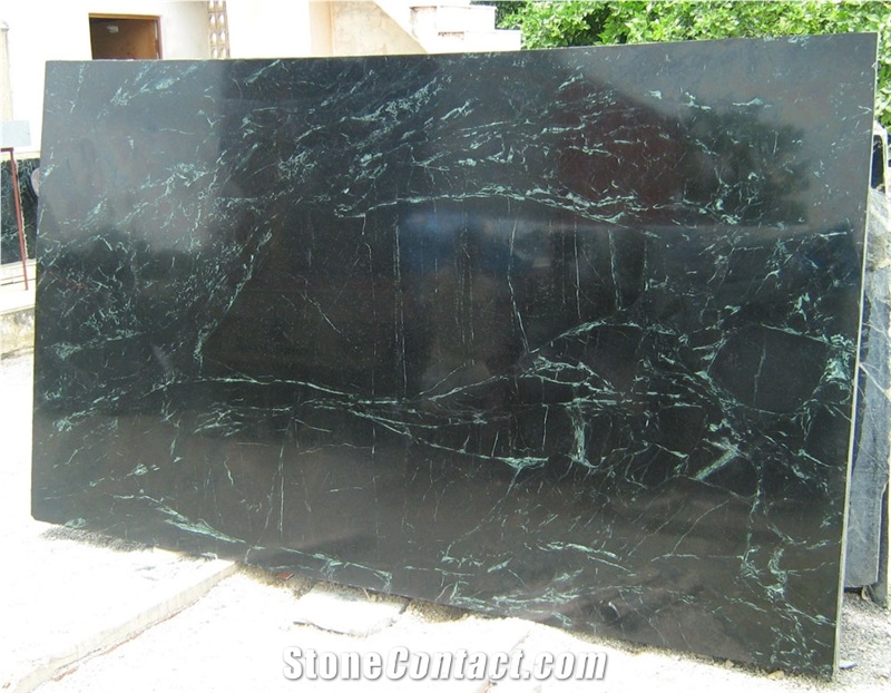Spider Green Marble Slab, India Green Marble
