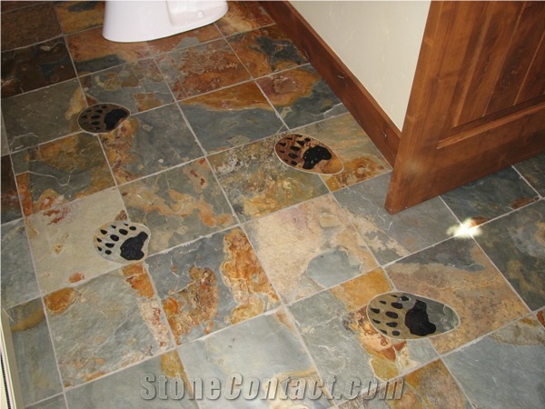 Rust Slate Floor Tiles
