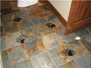 Rust Slate Floor Tiles