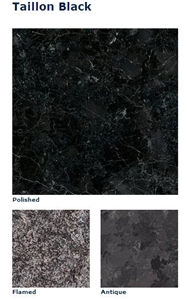 Taillon Black Granite Slabs & Tiles, Canada Black Granite