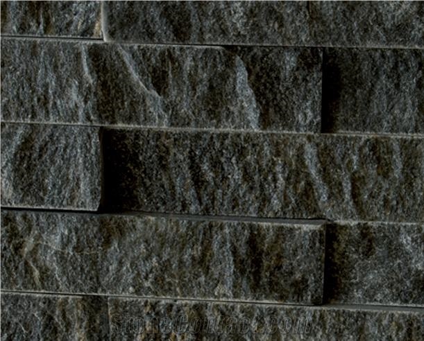 Toros Black Marble Split Face Wall Stone