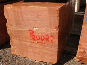 Persian Red Travertine Blocks
