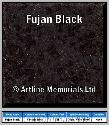 Fujian Black Granite Slabs & Tiles, China Black Granite
