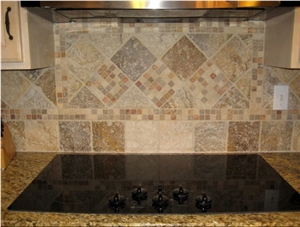 Travertine Kitchen Mosaic Backsplash